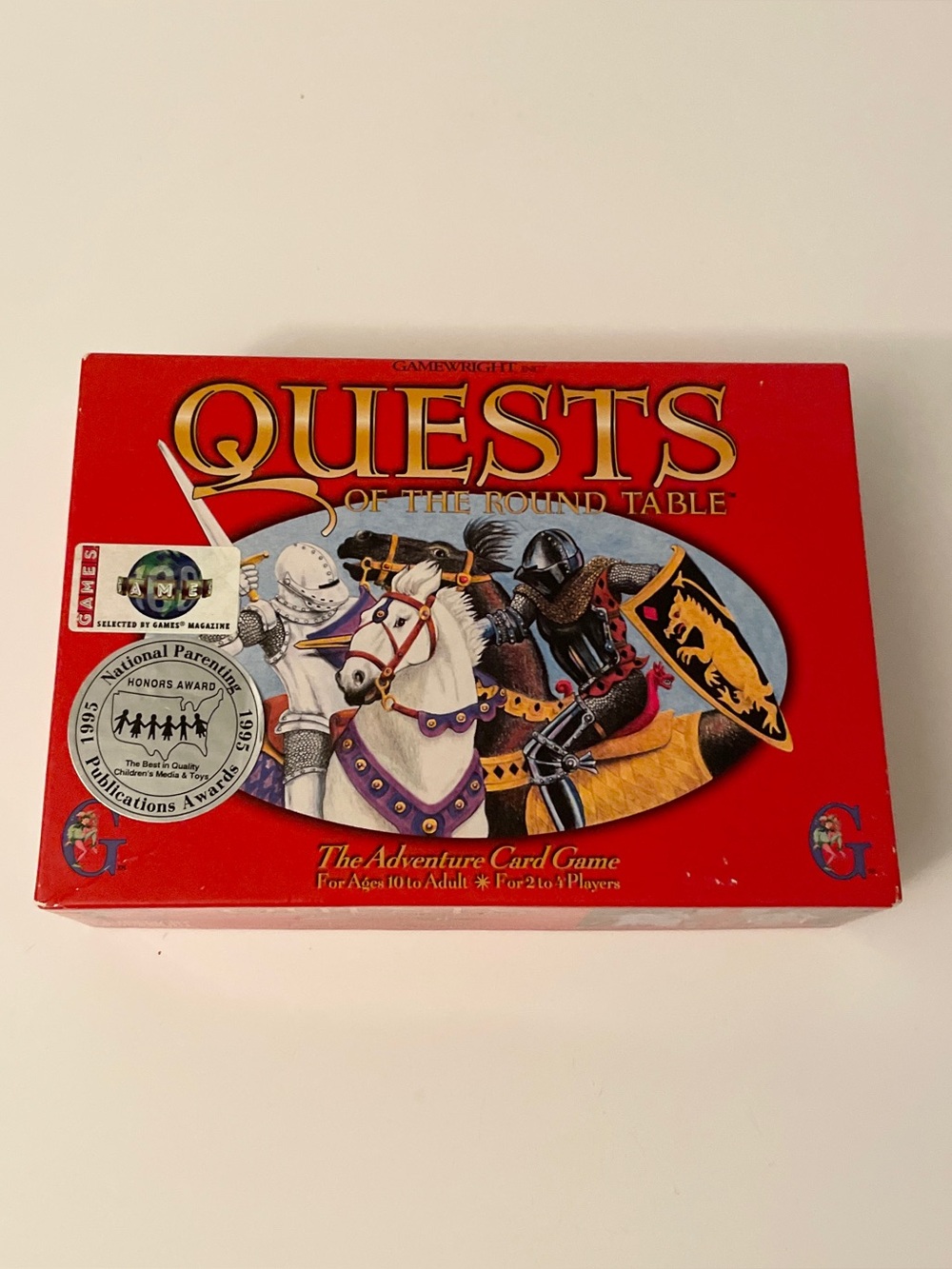 Vintage 1995 Quests of the Round Table Board Card Game Gamewright Complete